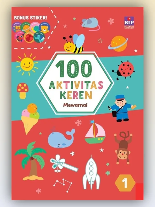 Cover 100 Aktivitas Keren: Mewarnai